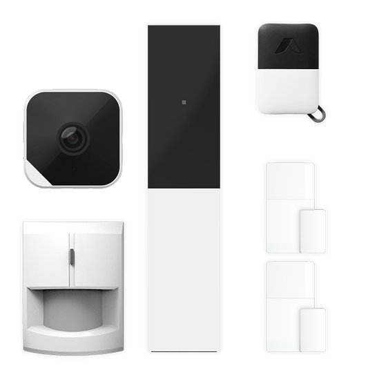 Abode Smart Security Kit Plus with Abode Cam 2 Security Camera, Motion Sensor, Two Door/Window Sensors, Keyfob